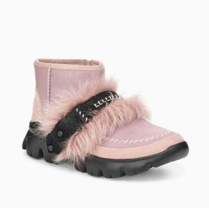 UGG Fluff Punk Pink Ankle Boots